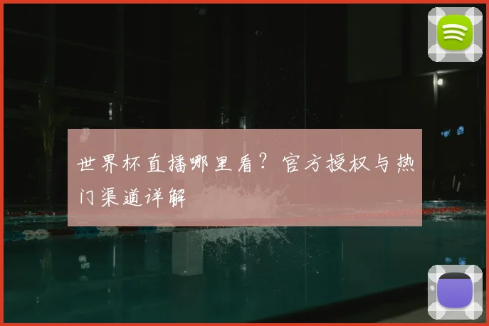 世界杯直播哪里看？官方授权与热门渠道详解